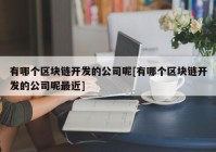 有哪个区块链开发的公司呢[有哪个区块链开发的公司呢最近]