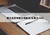 算力云区块链公司概况[云算力cbd]